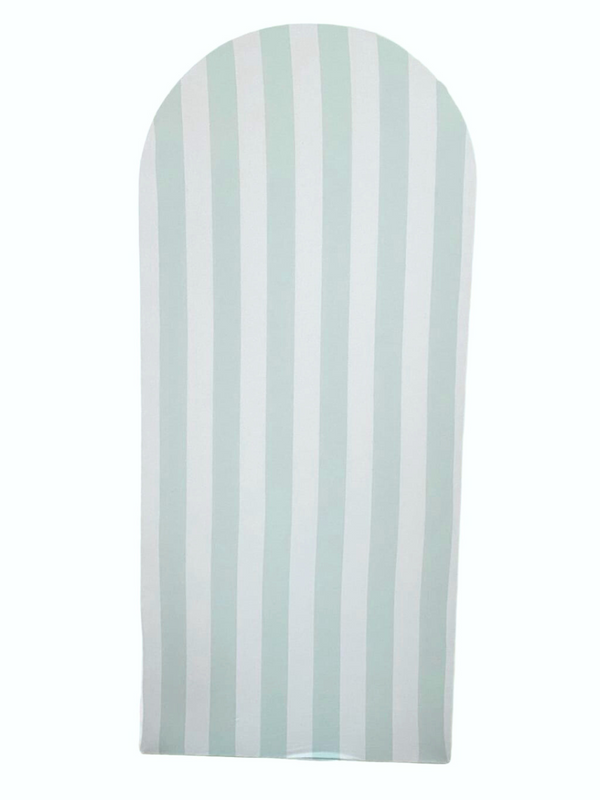 Backing estampado rayas verde pastel y blanco