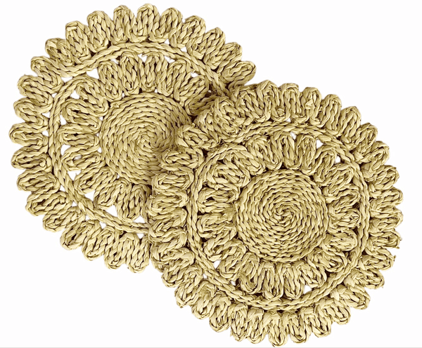 Base plato Alice tejido fibra natural