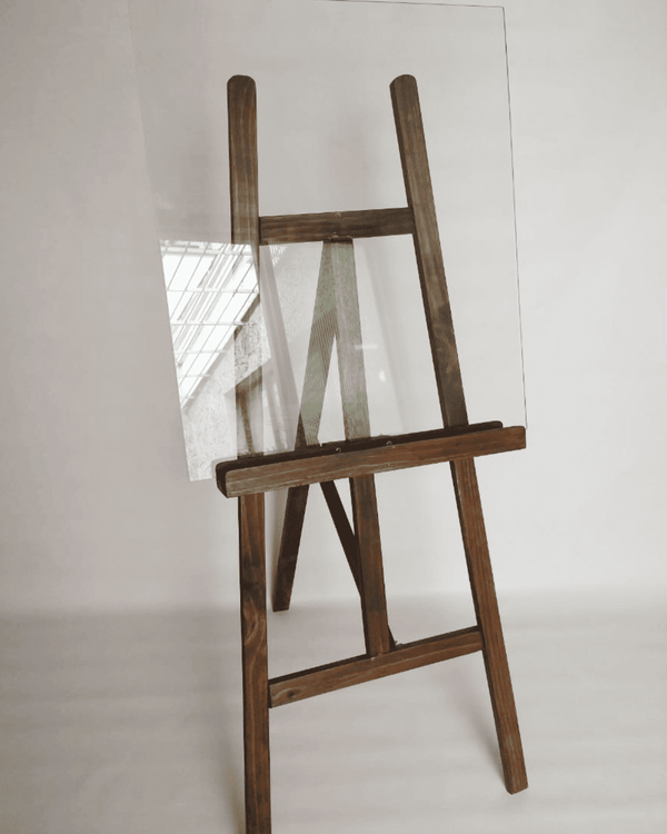 Caballete con vidrio