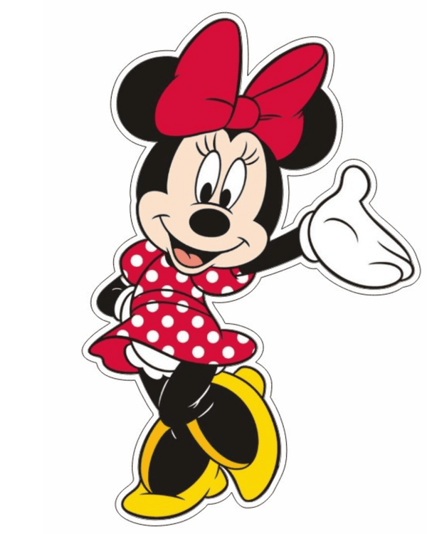 Dummy Minnie Mouse en madera
