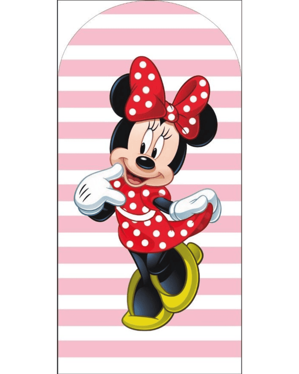Fondo estampado Minnie con backing ovalado