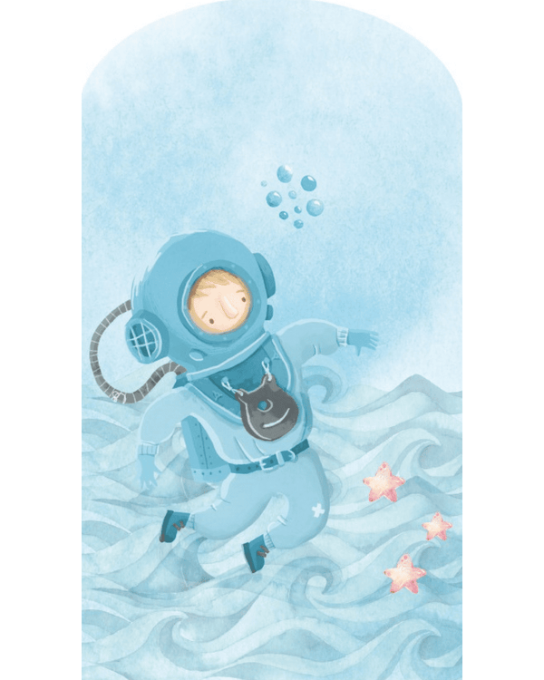 Fondo marino con backing ovalado