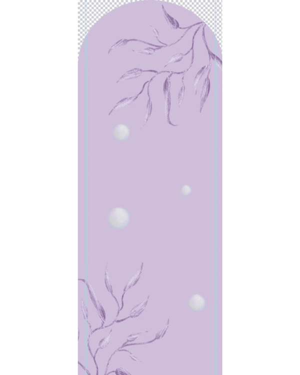 Fondo estampado lila con backing ovalado