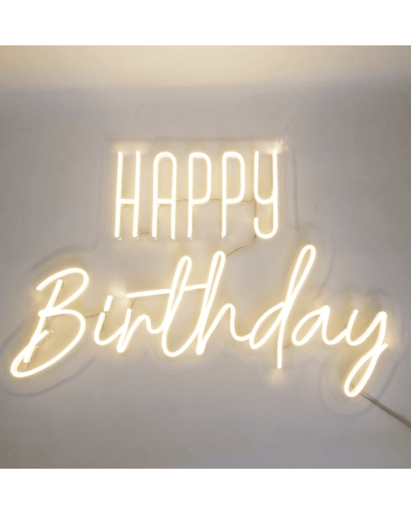 Letrero neon Happy Birthday