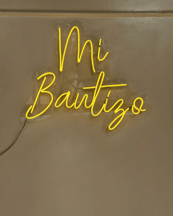 Letrero neon Mi bautizo