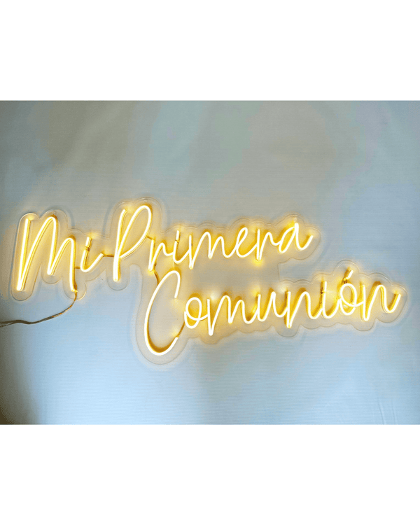 Letrero neon Mi primera comunión