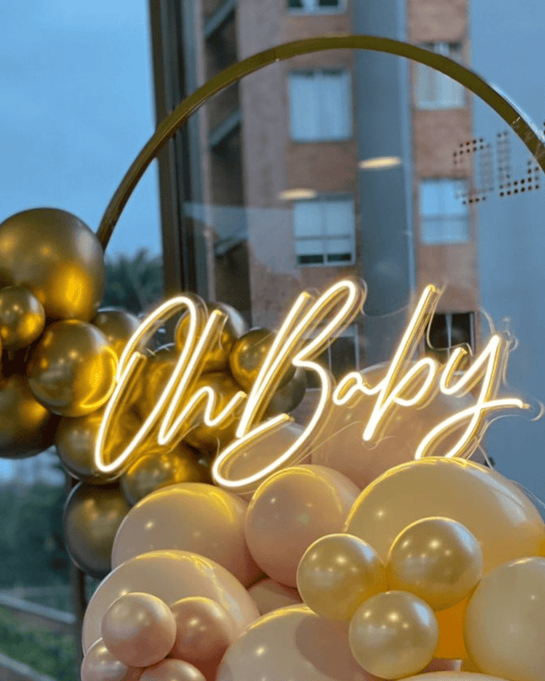 Letrero neon oh baby