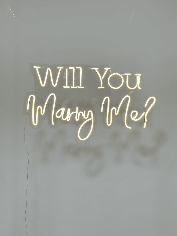 Letrero neon will you marry me?