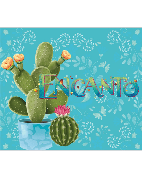 Mesa rectangular estampada de encanto