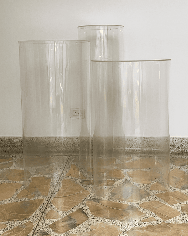 Mesas cilindro acrílicas