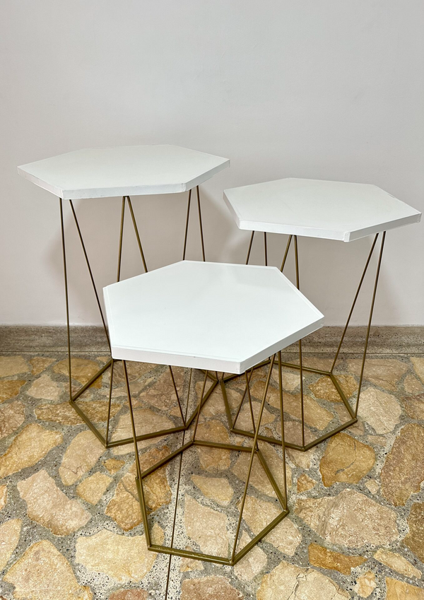 Mesas hexagonales x 3