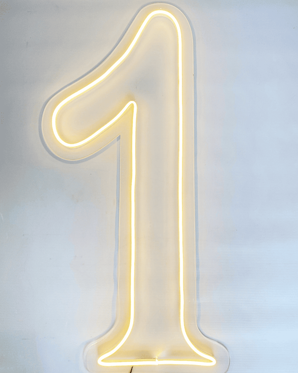 Números luminosos NEON del 0 al 9