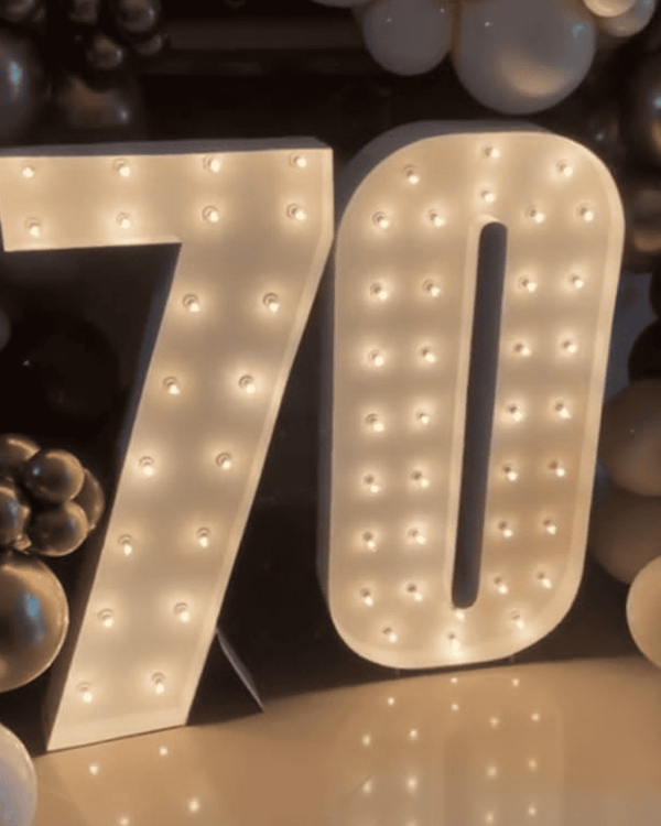 Números metalicos del 0 al 9