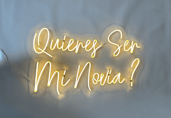 Letrero quieres ser mi novia
