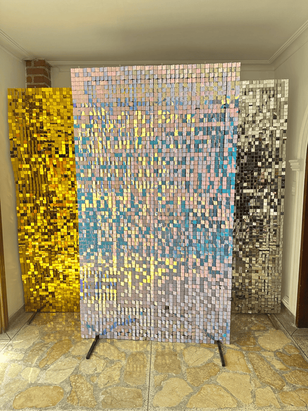 Shimmer wall plateada y tornasol