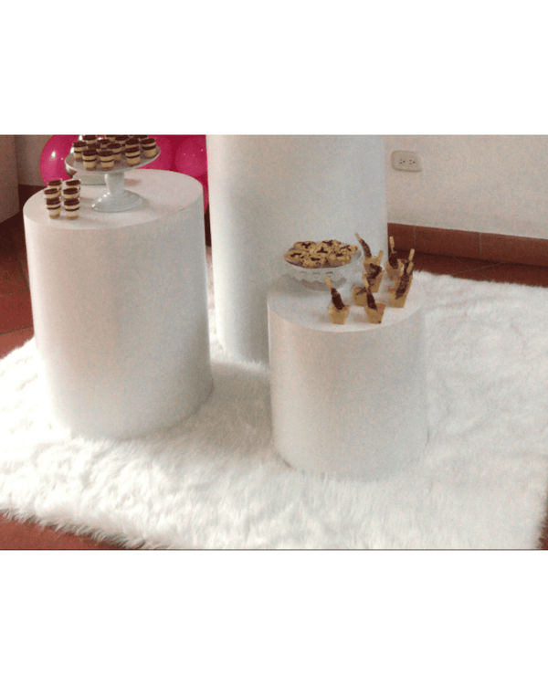 Tapete blanco peluche