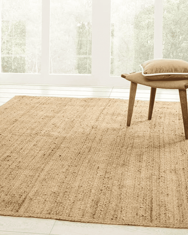 Tapete de yute rectangular