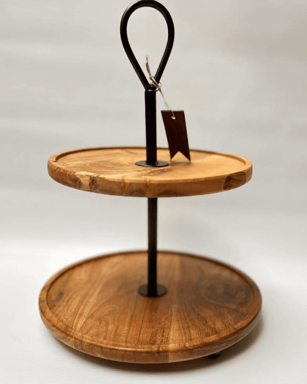 Fuente de dos niveles en madera