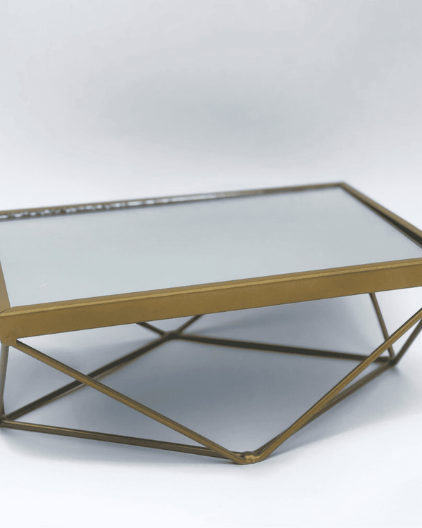 Tortera dorada rectangular