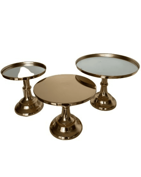 Torteras de lujo doradas x 3