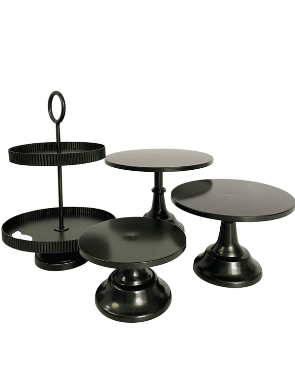 Set de torteras metálicas negras